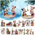 thumbnail image 2 of Figura de acción plana 2D de Disney de Anime 2024, Mickey y Minnie Mouse, adorno colgante para árbol de Navidad, regalo para fiesta de Navidad en casa, juguete, 2 of 5