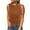 Brown, variant on Up to 40% off! Kmdttou Women's Sleeveless Round Neck Solid Color Button-Up Top Fashion Layering Slim Trendy Cool Tops