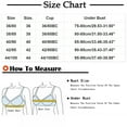thumbnail image 2 of Bras for Women Lace Embroidered Glossy No Rim Seamless Comfortable Breathable Push Up Full Coverage Underwear Everyday Bra,White,42 C, 2 of 3