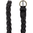 thumbnail image 3 of CTM  Leather Braided Skinny Casual Belt (Women), 3 of 4