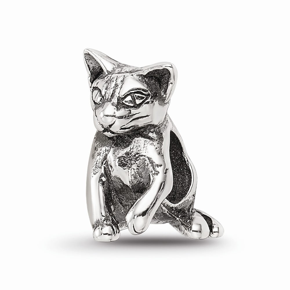 Beautiful Sterling silver 925 sterling Sterling Silver Reflections Scary Cat Bead 