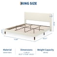 thumbnail image 3 of Bed Frame with Headboard, Modern Platform Bed with Wooden Slats Support, No Box Spring Needed & Noise Free, Easy Assembly, 3 of 7