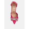 thumbnail image 4 of Shoeverse Satin Stiletto Heels With Embellished Bow, 4 of 11
