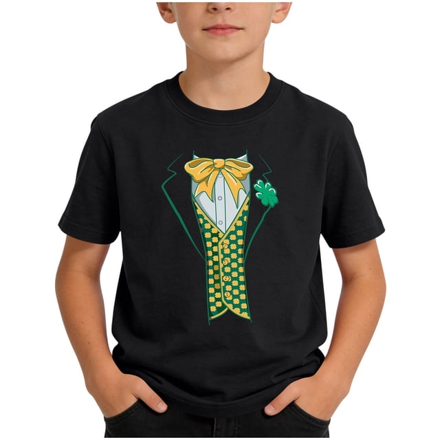 Camisetas de Manga Corta Casual Del Día de San Patricio de la Carta Imprimir Cuello Redondo Camiseta para Niños Niños de Verano Ropa Casual Manga Corta Crop Top