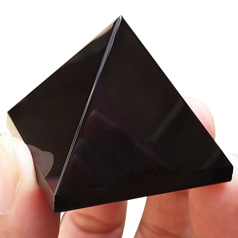 275g NATURAL Obsidian quartz crystal Pyramid healing 