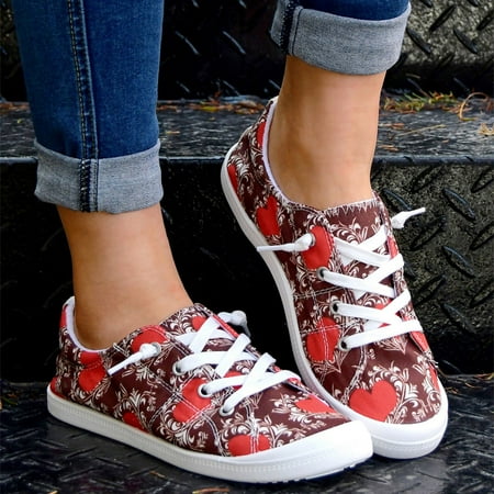 

Podplug Floral Print Women s Sports Shoes Flat Breathable Shoes Women s Shoes Valentine s Day Gift