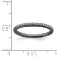 thumbnail image 5 of Sterling Silver Black-Plated Twisted Ring, 5 of 6