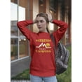 thumbnail image 2 of Weekends Are For Camping Phrase Sweatshirt Women -GoatDeals Designs, Female Small, 2 of 4