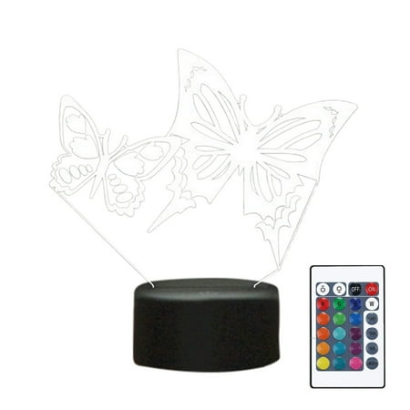 

Lamp Night Light Toys Colours Control With Remote 1PC 16 3D LED light