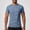 Blue, variant on Men's Outdoor Hiking Tee (M-3XL),Printed Reflective Short Sleeve Elastic Quick Dry Performance Top Beige Size 3XL