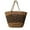 Brown, variant on Stylish Women's Woven Straw Bucket Tote Handbag for Daily Commuting and Summer Beach Travel with Large Capacity