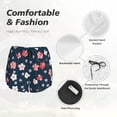 thumbnail image 5 of Disketp Cherry Blossoms Print Women's Shorts Workout Shorts for Athletic Gym Running Shorts with Phone Pockets, 5 of 8