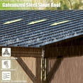 thumbnail image 4 of TOTAL Outdoor 12x16FT Lean-to Hardtop Gazebo with Aluminum Frame, Netting for Deck & Backyard, Brown, 4 of 8