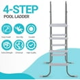 WoofPaw Above Ground Pool Ladder for 52 Inch Pools, 4-Step Double Sided ...