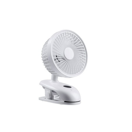 

Clip On Fan 4 Speeds Small USB Fan With Strong Airflow Clip & Desk Fan With Digital Display - Ultra Quiet Operation For Office Bedroom School Stroller 5000MAH