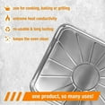 50 Pack Disposable Foil Oven Liners Aluminum 18" x 15" Silver Drip Pan