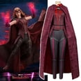 thumbnail image 2 of Disfraz de Cosplay de Wanda Vision Scarlet Witch Maximoff, traje de Carnaval de Halloween, máscara, disfraz de Halloween hecho a medidajuego completoMETRO Deng Xun unisex, 2 of 2