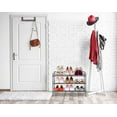 thumbnail image 7 of Seville Classics 3-Tier Stackable 9-Pair Resin Slat Metal Frame Shoe Storage Rack Organizer, Silver Mist, 7 of 7