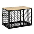 thumbnail image 2 of PawHut Furniture Style Dog Crate Cleaning Tray, Small Medium Pet Indoor Black, 2 of 9