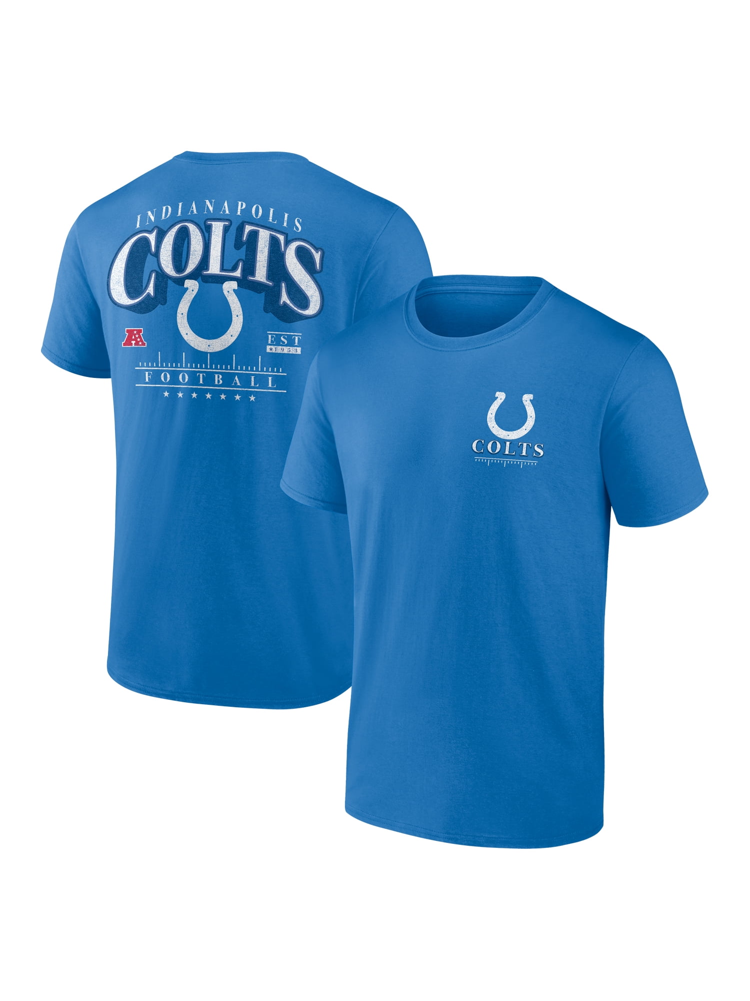 NFL Indianapolis Colts Men's Cotton Faded Royal Short Sleeve T-Shirt