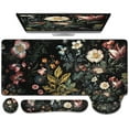 thumbnail image 1 of Funda de escritorio iCasso 4 en 1, diseño floral, tamaño XXL, con reposamuñecas, 1 of 8