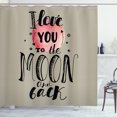 thumbnail image 1 of Ambesonne I Love You Shower Curtain, My Valentine Romance, 69"Wx70"L, Beige Black Pale Pink, 1 of 3