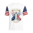 thumbnail image 2 of Zimjoy 250 Anniversary Men's Shirts USA Flag Spliced Short Sleeve 4th of July Tshirts Crew Neck Patriotic Independence Day T Shirt, White 3XL, 2 of 5