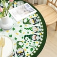 thumbnail image 5 of St. Patricks Day Round Fitted Tablecloth with Elastic Edge 40-44 Inch Shamrock Pattern Table Cover Washable Green Hat Gnome Table Cloth for Kitchen Dining Party Patio Picnic, 5 of 6