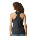 thumbnail image 3 of Gildan Softstyle Cvc Racerback Tank Top, Women's Sleeveless Semi-Fitted Tank, Pitch Black Mist, S, 3 of 5