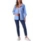 thumbnail image 2 of Chaquetas utilitarias para mujeres INSPIRE CHIC con cintura ajustable, bolsillos con solapa, chaquetas con cremallera y botón, color azul claro, talla S, 2 of 6