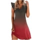 thumbnail image 2 of ICHUANYI Clearance Fashion Women Casual Sexy V-Neck Printing Dresses Summer Sleeveless Pullover Dress(Red, XXL) ICHUANYI WER2023080709582, 2 of 5