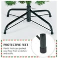 thumbnail image 2 of Easyfashion 4.5 Ft Pre-lit Spruce Artificial Christmas Tree Foldable Holiday Decorative Tree with 300 incandescent lights, Green, 2 of 7