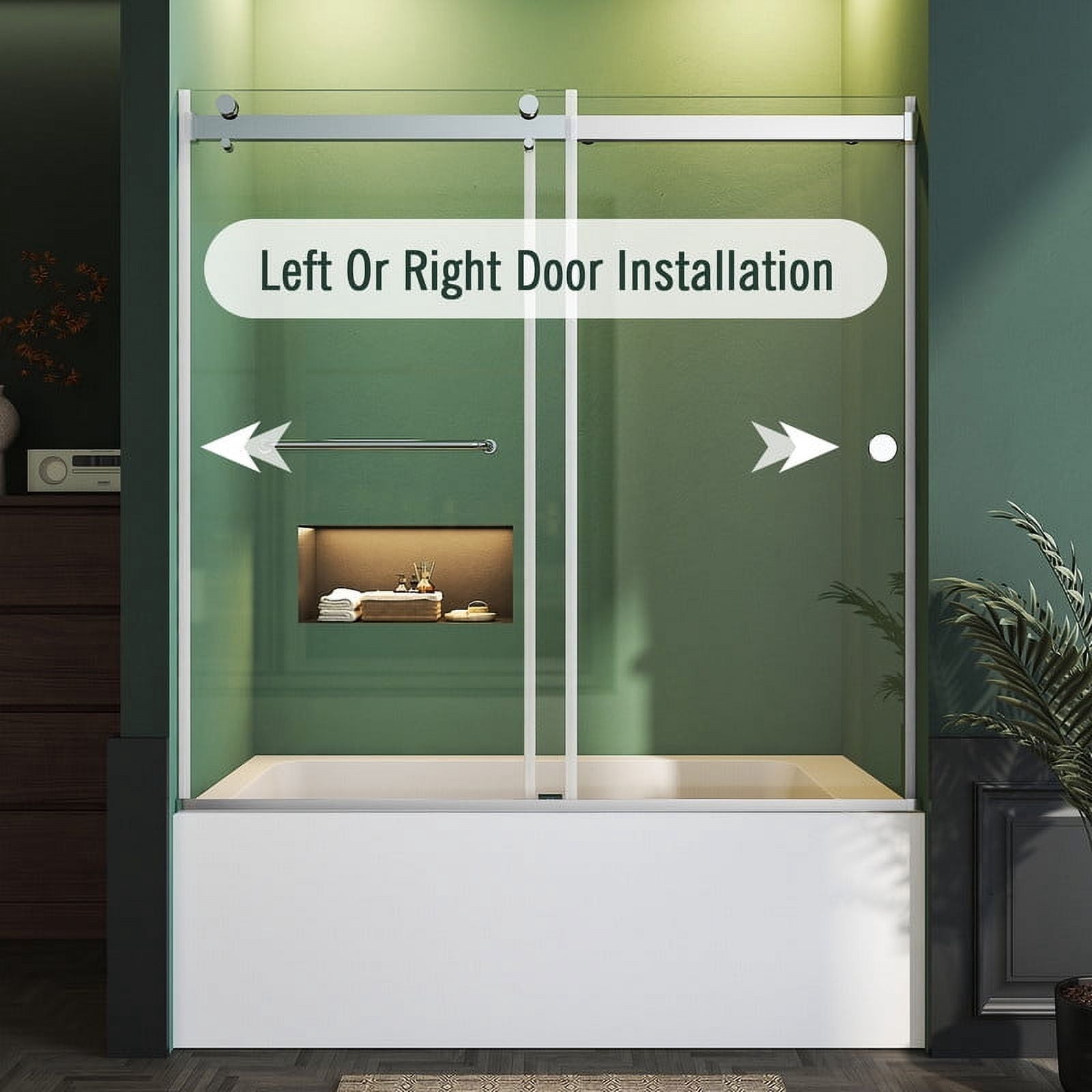 Frosted Shower Doors – DeerValley Bath, image size:1600x1600