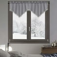 thumbnail image 5 of Btomtd Short Curtains Solid Color Curtains Triangular Curtains Window Curtains Valance Household Curtains Small Curtains Through Rod Curtains, 23.62x51.18 inch, Gray, 5 of 7
