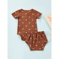 thumbnail image 4 of Nituyy Ensembles d'Été pour Bébé, Barboteuse à Manches Courtes Imprimée Soleil + Shorts à Taille Élastique, 4 of 9