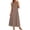Khaki, variant on Lmueinov Women's Nylon-Spandex Sleeveless Round Neck Loose Maxi Dress, Flowy A-Line Casual Long Dress with Pockets for Beach Vacation Lounge Wear S-2XL