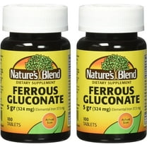 Nature's Blend Ferrous Gluconate 5g (324mg)- 100 Tabs 2PK