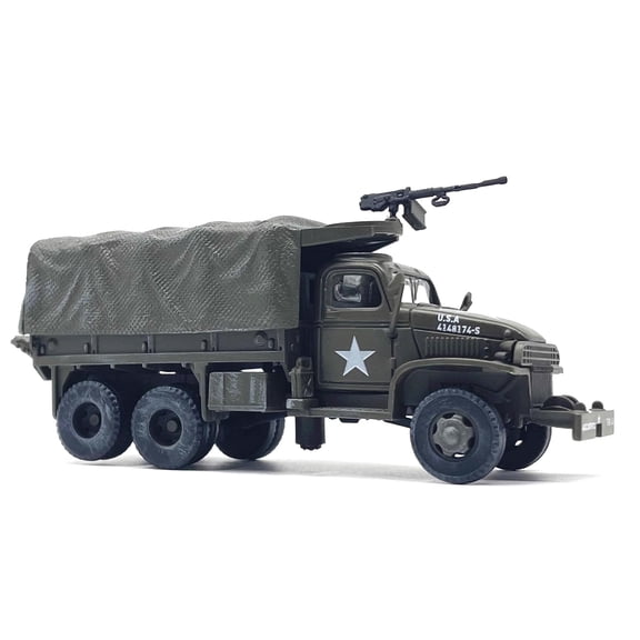 Meticulously Crafted WWII GMC CCKW 353 Truck Model 1/72 Scale Ideal for Aviation & Military Displays