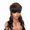 Brown, variant on Long Deep Wavy Synthetic Hair Wig with Bangs for Women - Light Blonde Half-Tied Style