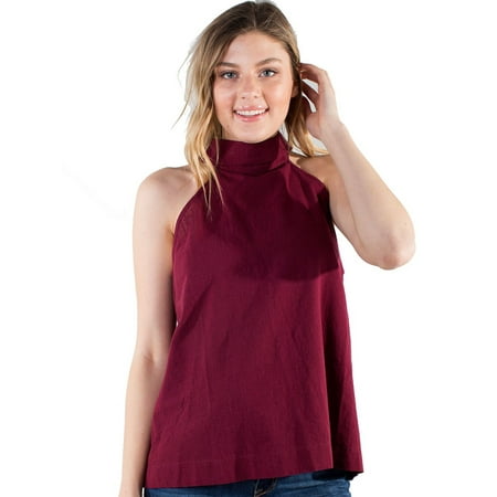 Women's Eyeshadow Turtleneck Halter Neckline