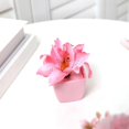 thumbnail image 5 of 5PCS, Mini Pink Artificial Flower Potted Plant, Indoor Desktop Shelf Decoration Natural Decor for Home, 5 of 5