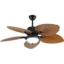 52in Ceiling Fan Light Wooden Fan Blade 3 Color Dimming Pendant Lights with Remote Control Chandelier