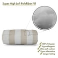 thumbnail image 2 of Majestic Home Goods Indoor Outdoor Sand Vertical Stripe Round Bolster Decorative Throw Pillow 18.5 in L x 8 in W x 8 in H, 2 of 6