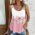 thumbnail image 4 of Tank Tops for Women Round Neck Summer Trendy Women's Spring and Summer New Tank Eyelet Embroidery Scoop Neck Print Casual Fashion Top, 4 of 7