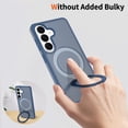 thumbnail image 2 of Asuwish Phone Case for Samsung Galaxy S26 5G Tempered Glass Screen Protector Magnetic Folding Stand Frosted Translucent Rugged Shockproof Protective Cell Cover S 26 26S 26 26S Women Men Blue, 2 of 6