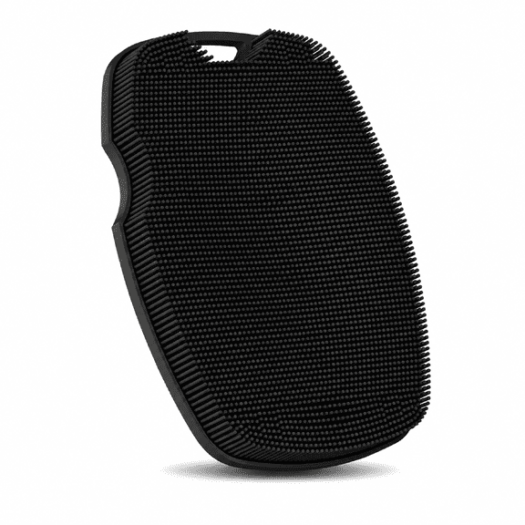 Body Scrubber Silicone Zinc Infused Exfoliating 360 Handle Shower Bath Cellulite Circulation Black