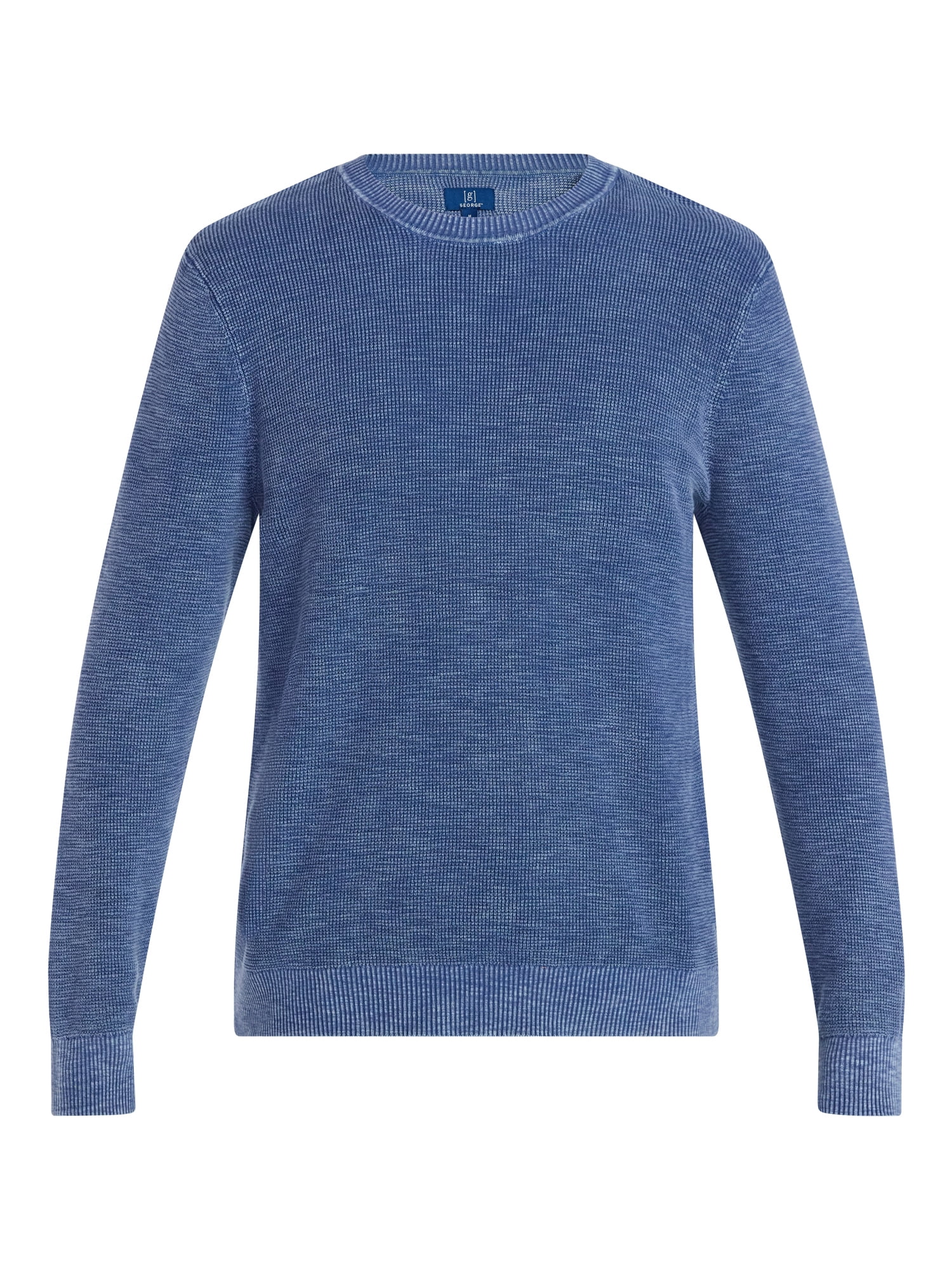 George Men's and Big Men's Cotton Slub Sweater with Long Sleeves, Sizes S-3XL