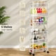 thumbnail image 5 of Carrito de Almacenamiento Delgado ThreeHio de 6 Niveles para Baño y Cocina Blanco, 5 of 7