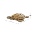thumbnail image 3 of 11" x 3" Brown Polystone Turtle Sculpture, by DecMode, 3 of 8