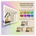 thumbnail image 2 of LED Bathroom Mirror 36x32 Inch with RGB Backlit and Front Light, Stepless Dimmable Vanity Mirror with Anti-Fog, Memory Function, Shatter-Proof Glass for Modern Bathrooms, 2 of 6